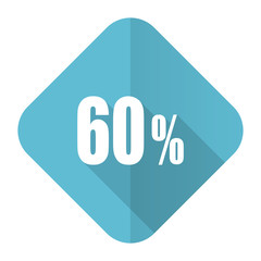 60 percent flat icon sale sign