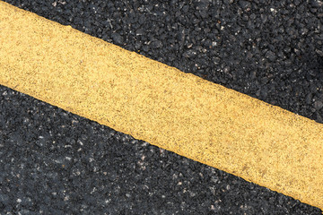 Fototapeta premium Yellow line on road texture