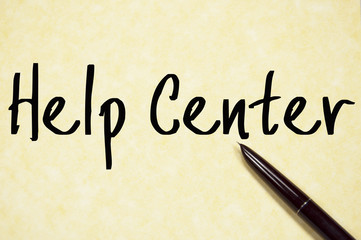 help center text write on paper