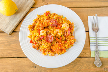 Prawn and Chorizo Paella