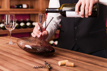 Sommelier at work.