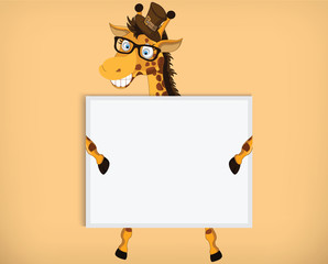 Fototapeta premium Presentation Pose- Giraffe