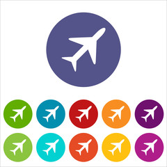 Plane flat icon