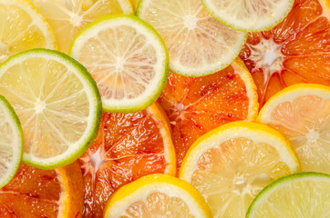 orange, lemon, lime slices