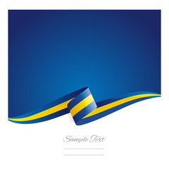New abstract Sweden flag ribbon