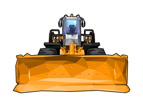 bulldozer front view