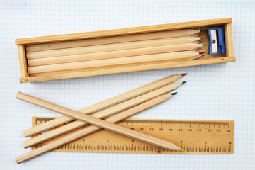 Pencils and rule