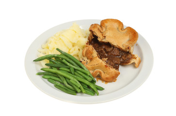 Pie and veg