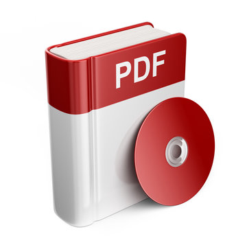 PDF Book Download File. 3D Icon Isolated