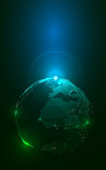 Abstract Illustration of Planet Earth in Space. Stock Vector