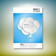 Abstract background of paper speech bubble. Brochure, flyer or