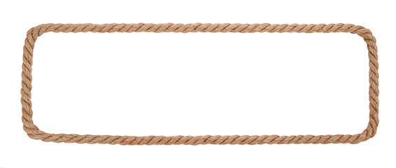 Rope border isolated on white background