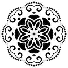 Damask Vector Orient Pattern