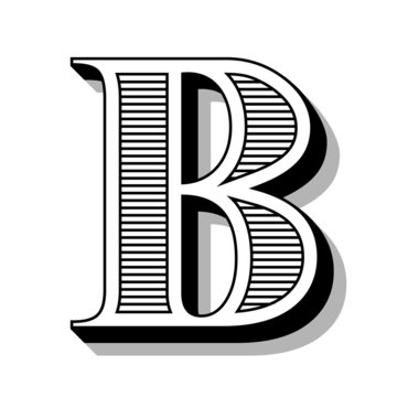 Font with lines.