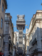 Santa Justa Lift.  Lisbon. Portugal.