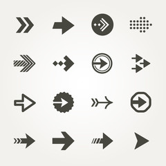 Vector Arrow signs icon set 3