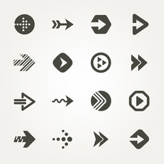 Vector Arrow signs. Icon set 2