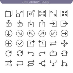Line Arrow icon set