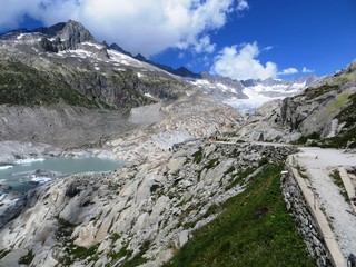 Rohnegletscher - Furkapass - Schweizer Strassenpass in den Alpen