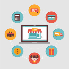 Icons On_line shoping