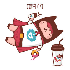Character Cat coffee
