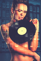 Fototapeta premium Sexy girl DJ