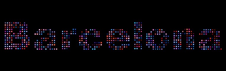 Barcelona led text