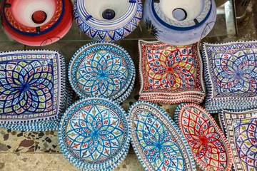 Schilderijen op glas assiette tunisie © fhphotographie