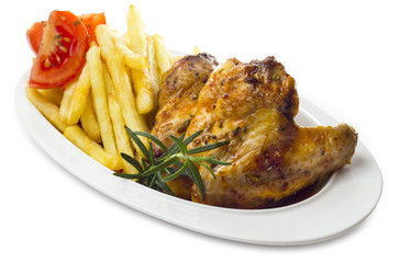 Alitas con patatas