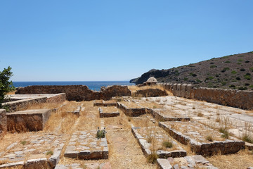Landscape of crete costline from spinalonga island.
