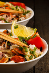 Noodles with seafood