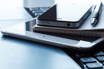 Close up of workplace