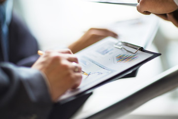 business people discussing their ideas in office