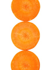 Fresh and sweet carrot isolated on white background