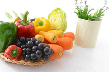 新鮮な野菜と果物