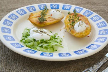 Low-calorie vegetarian lunch