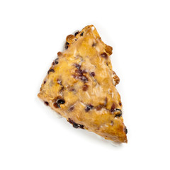 Blueberry Scones on white background. Selective focus.