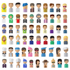 Flat People Icons, Different Occupation