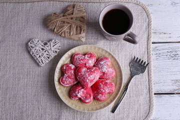 Cookies in form of heart