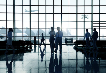 Business Travel Airport Terminal Trip Commuter Concept