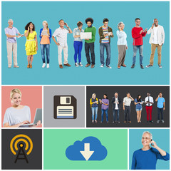 Obraz premium Community Communication Networking Technology Content Concept