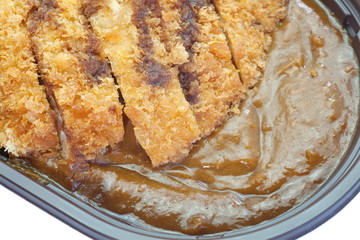 Japanese curry rice , fried pork curry rice