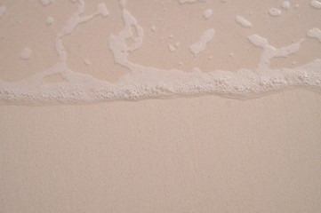 Water foam over sand.