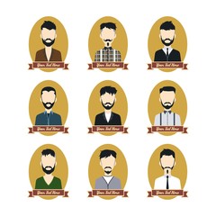 man hipster avatar user picture cartoon character