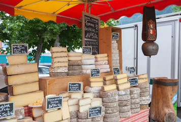 the range of farmer cheese market - 78234584