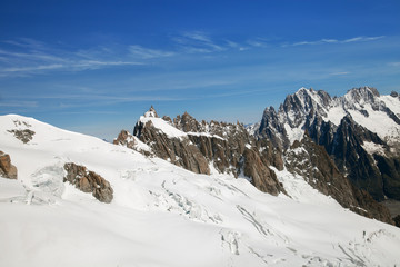 Fototapeta na wymiar White valley (Valle Blanche) of the Mont Blanc massif