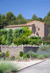 Fototapeta na wymiar Traditional house in provence style with private garden