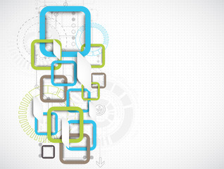 Abstract technology square background