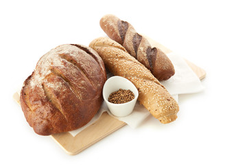 Different bread. Food background.