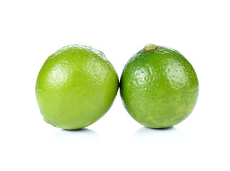 Citrus lime fruit on white background